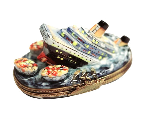 Sinking Titanic Limoges Box for Collectors Porcelain Limoges boat French Trinket Box