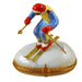 Skier Limoges Box for Skiing Enthusiasts Porcelain Limoges sports French Trinket Box