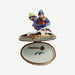 Skiing Adventure Limoges Box for Sports Enthusiasts Porcelain Limoges xmas sports French Trinket Box