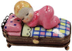 Sleeping Baby Limoges Box for Newborn Gifts Porcelain Limoges Babies Figurine French Trinket Box