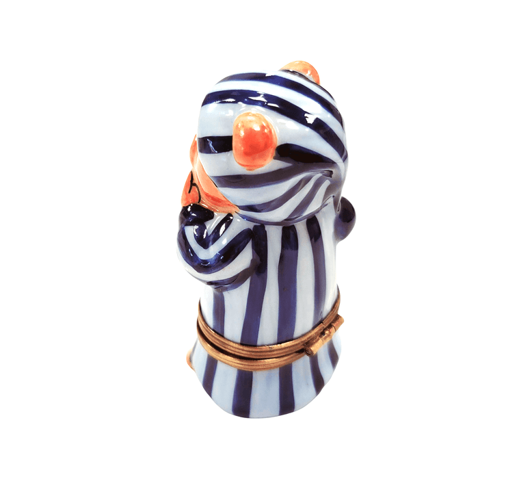 Sleepy Time Teddy Bear Box for Collectors Porcelain Limoges Teddy French Trinket Box
