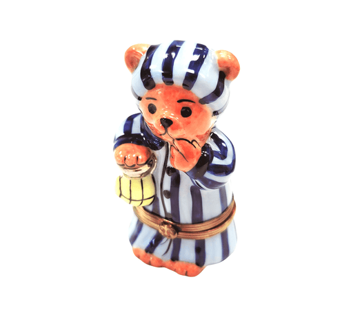 Sleepy Time Teddy Bear Limoges Box Porcelain Figurine-Teddy-CH1R289