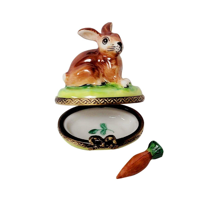 Charming Bunny Box for Collectors Porcelain Limoges easter rabbit French Trinket Box