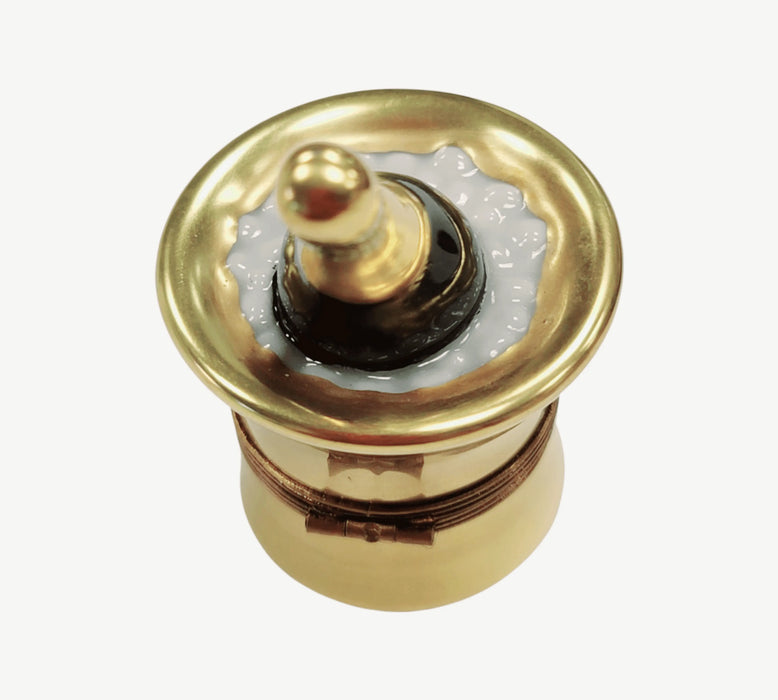 Small Champagne Elegance Box for Celebrations Porcelain Limoges Wine French Trinket Box