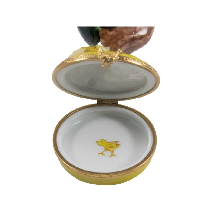 Small Rooster Limoges Box for Bird Lovers Porcelain Limoges farm birds French Trinket Box