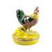 Small Rooster Limoges Box for Bird Lovers Porcelain Limoges farm birds French Trinket Box