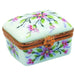 Floral Elegance for Home Decor Porcelain Limoges square French Trinket Box