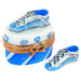Blue Sneakers Limoges Box for Collectors Porcelain Limoges shoes hats French Trinket Box
