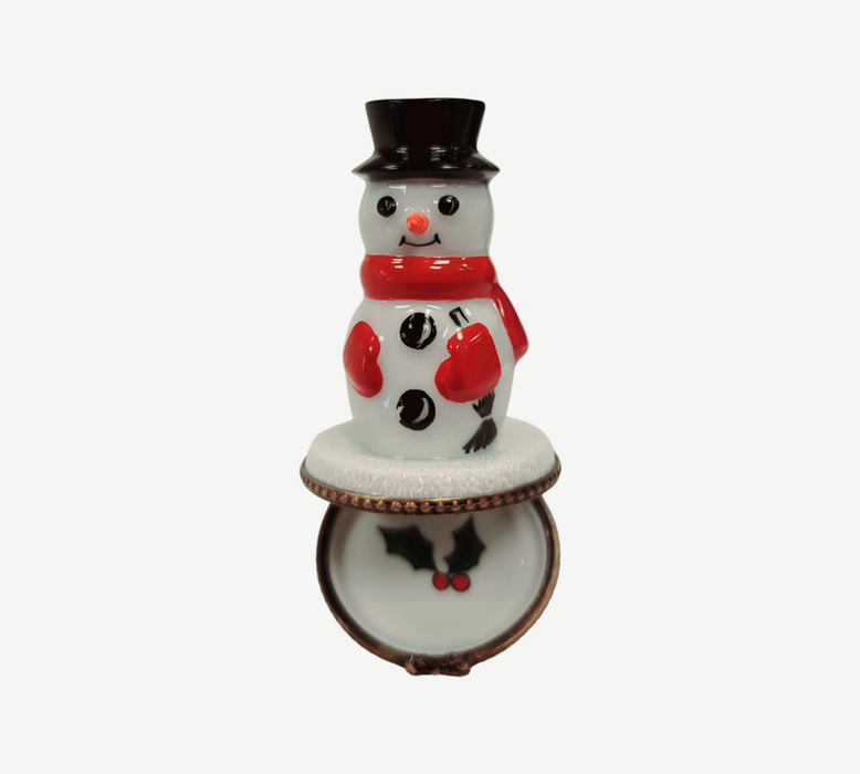 Snowman Limoges Box Porcelain Figurine-Snowman-CH1R188