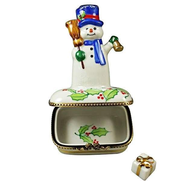 Snowman Limoges Box for Holiday Collectors Porcelain Limoges snowman French Trinket Box
