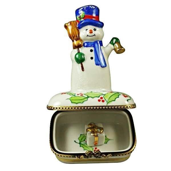 Snowman Limoges Box for Holiday Collectors Porcelain Limoges snowman French Trinket Box