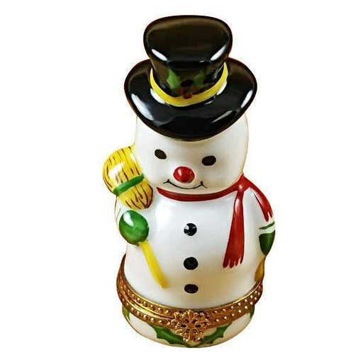 Snowman Limoges Box for Holiday Gifting Porcelain Limoges snowman French Trinket Box