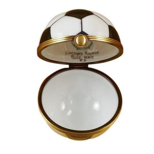 Soccer Ball Limoges Box for Sports Enthusiasts Porcelain Limoges sports French Trinket Box