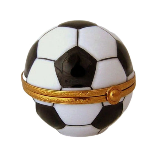 Soccer Ball Limoges Box for Sports Lovers Porcelain Limoges sports French Trinket Box