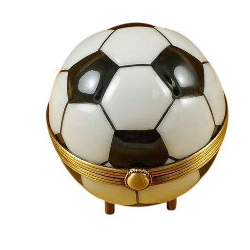 Soccer Ball Limoges Box for Sports Enthusiasts Porcelain Limoges sports French Trinket Box