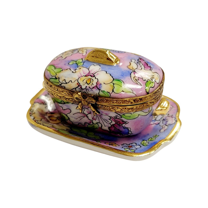 Soup Toureen w Tray Limoges Box Porcelain Figurine-furniture home LIMOGES BOXES-CH3S465