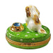 Spaniel Puppy Limoges Box for Dog Lovers Porcelain Limoges dog French Trinket Box