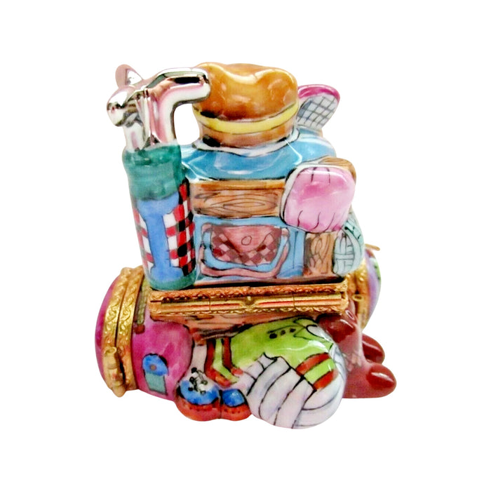 Sports Nut Bear Gift for Sports Lovers Porcelain Limoges Bear sports French Trinket Box