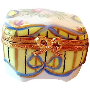 Square Rubis Limoges Box for Elegant Decor Porcelain Limoges square French Trinket Box
