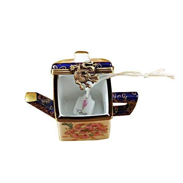 Square Teapot for Collectors Porcelain Limoges China French Trinket Box