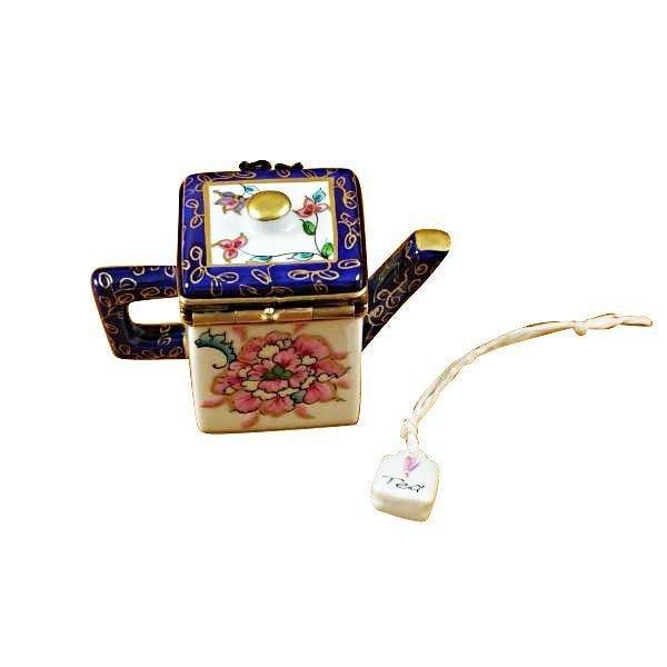 Square Teapot for Collectors Porcelain Limoges China French Trinket Box
