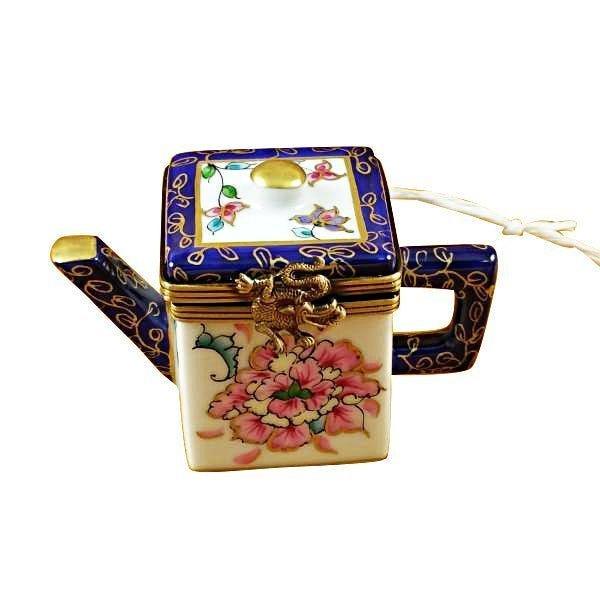 Square Teapot for Collectors Porcelain Limoges China French Trinket Box