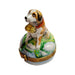 St Bernard Dog Limoges Box for Dog Lovers Porcelain Limoges dog limoges boxes French Trinket Box