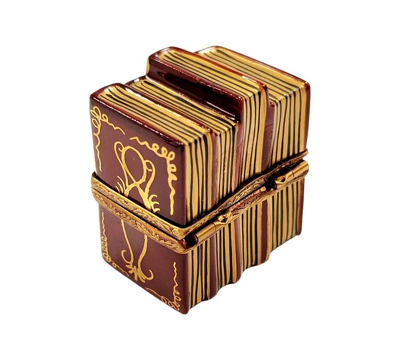 Stack of Poems Limoges Box for Book Lovers Porcelain Limoges Graduation professional book books French Trinket Box