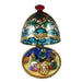 Stained Glass Nativity Centerpiece Porcelain Limoges nativity French Trinket Box