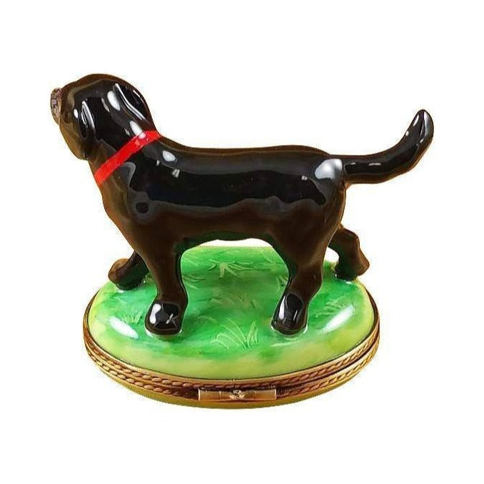 Standing Black Labrador Limoges box, an heirloom-quality piece for collectors