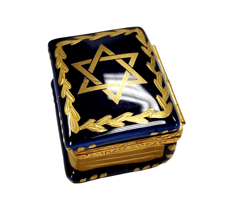 Star of David Book Judiasm Hannukah-religion Limoges Box jewish-CH4F134