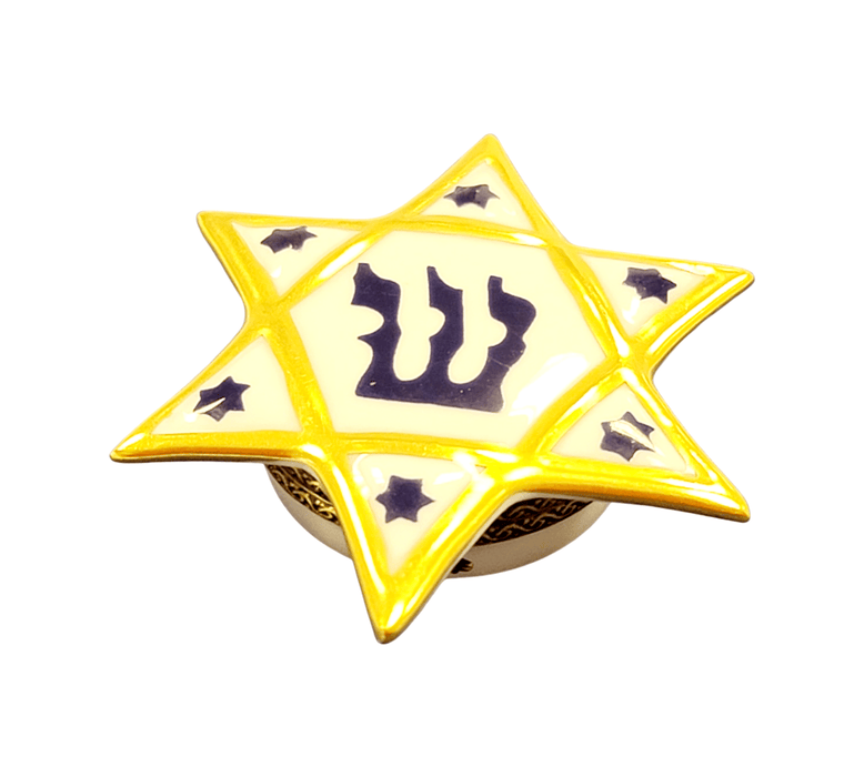 Star of David Limoges Box for Elegant Gifting Porcelain Limoges jewish French Trinket Box