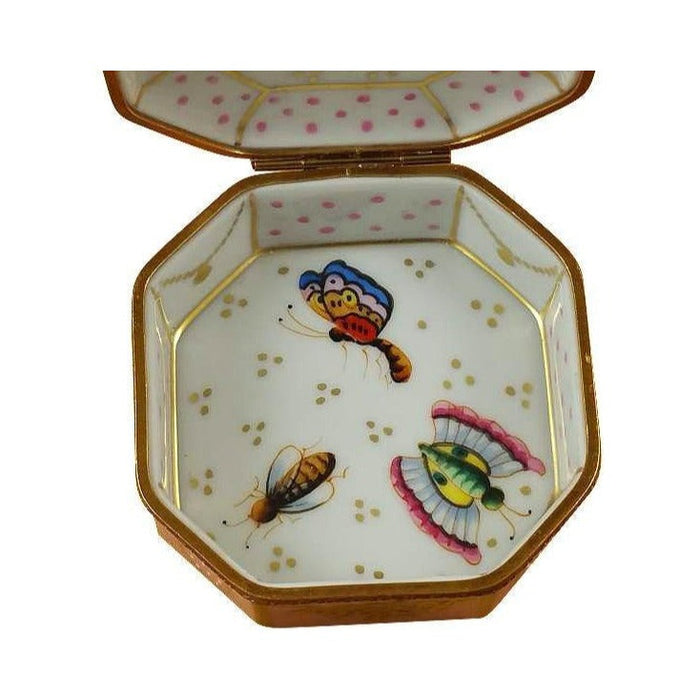 Artisan-painted Studio Collection Birds and Butterflies Limoges box from France, a cherished collectible