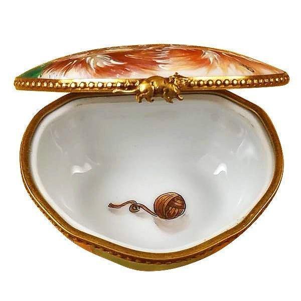 Two Cats Limoges Box for Cat Lovers Porcelain Limoges Cat French Trinket Box