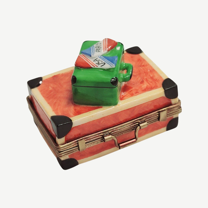 Suitcase Travel Case Limoges Box Porcelain Figurine-travel-CH2P282