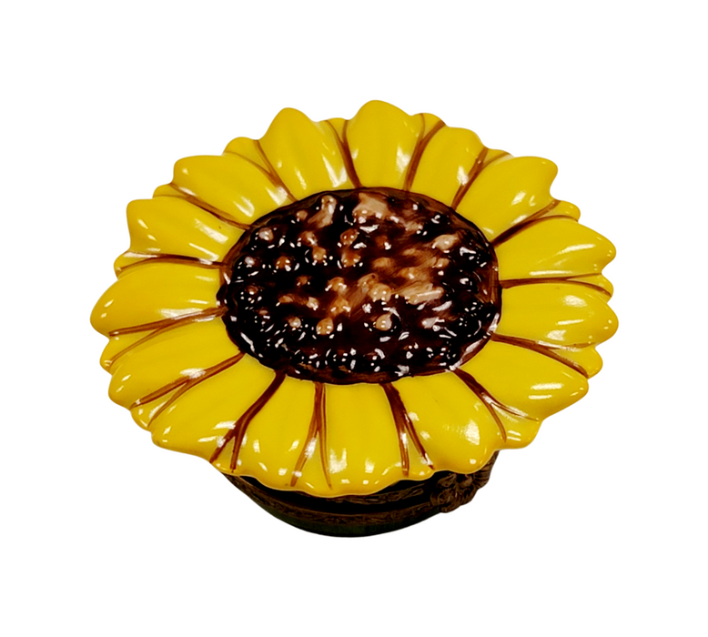 Sunflower Limoges Box For Collectors Porcelain Limoges flowers French Trinket Box