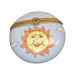 Sunshine Round Porcelain Pill for Collectors Porcelain Limoges round French Trinket Box
