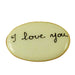 Two tiny hand-painted porcelain I Love You filler tablets to tuck inside a Limoges box