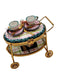 Tea Cart Light Blue Limoges Box Porcelain Figurine-home xmas-CH3S307