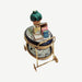 Tea Cart w Books Lamp Rare Limoges Box Porcelain Figurine-fruit food home limoges boxes-CH3S369