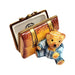 Teddy Bear Adventure Box for Kids Porcelain Limoges Teddy French Trinket Box