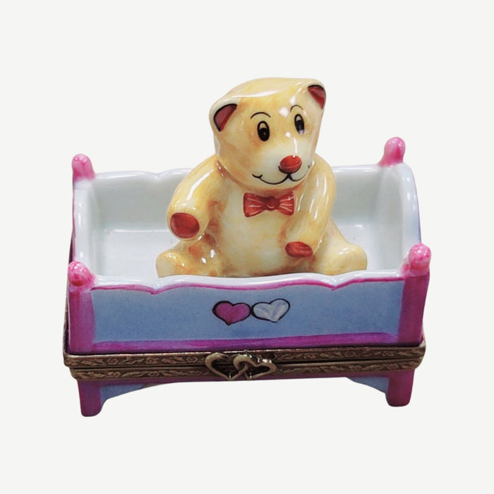 Teddy Bear Limoges Box for Collectors Porcelain Limoges Teddy French Trinket Box