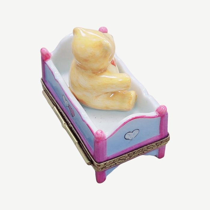 Teddy Bear Limoges Box for Collectors Porcelain Limoges Teddy French Trinket Box