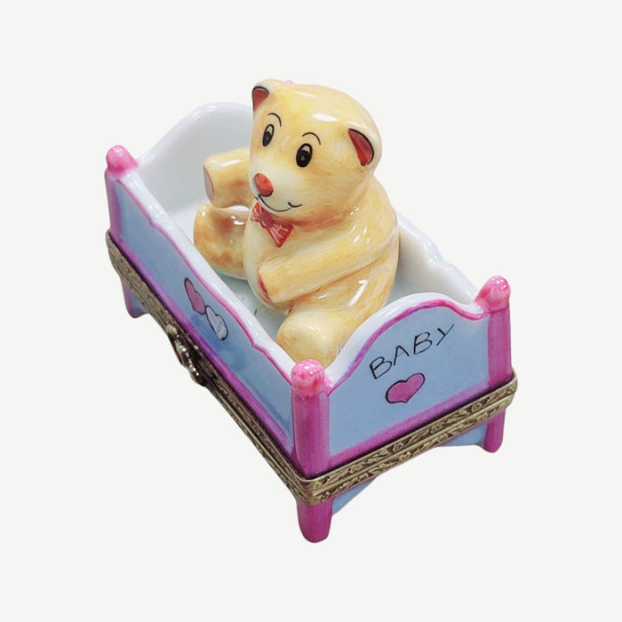Teddy Bear Limoges Box for Collectors Porcelain Limoges Teddy French Trinket Box