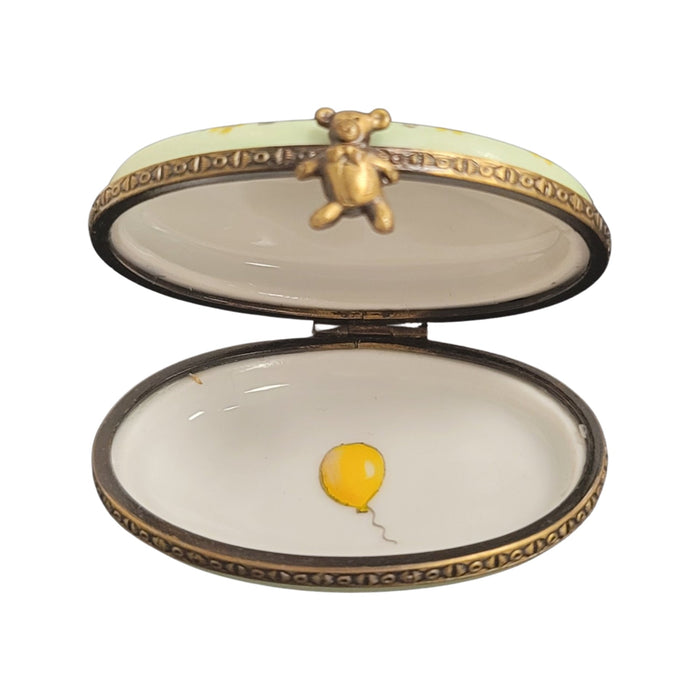 Teddy Bear Charm Box for Collectors Porcelain Limoges Teddy French Trinket Box