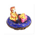 Limoges Boutique presents the Cute Little Teddy Bear Girl Present, a genuine Limoges box painted by hand in France