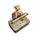 Teddy Bear Christmas Delight Porcelain Limoges Teddy xmas French Trinket Box