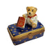 Teddy Bear Christmas Delight Porcelain Limoges Teddy xmas French Trinket Box