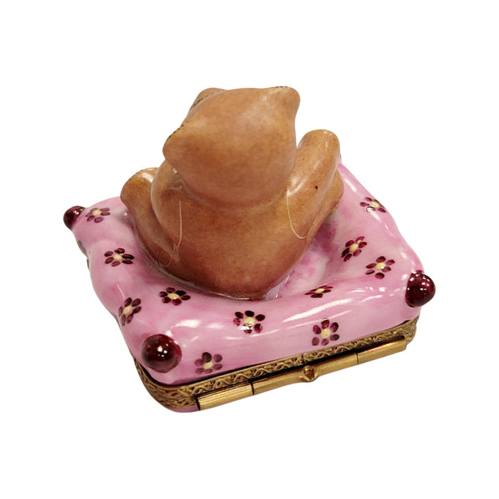 Teddy Bear Keepsake Box for Children Porcelain Limoges Teddy French Trinket Box