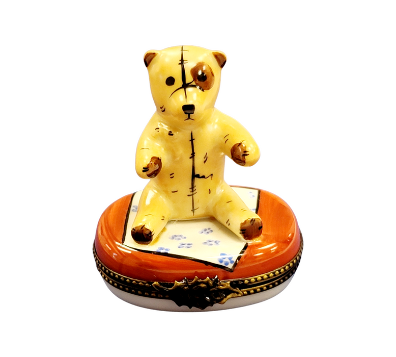 Teddy Bear Dreams Limoges Box for Baby Shower Porcelain Limoges Teddy French Trinket Box